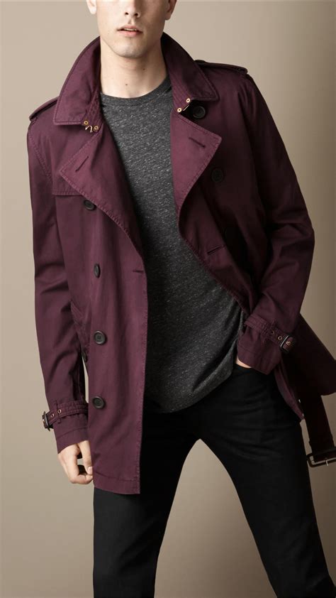 burberry short trench coat men's.